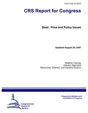 Steel: Price and Policy Issues