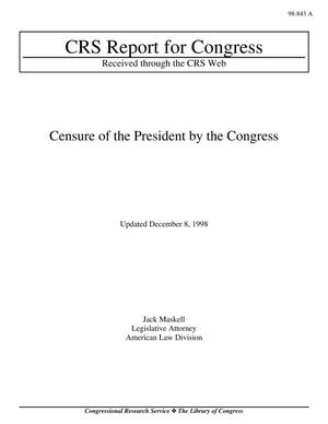 Censure of the President by the Congress