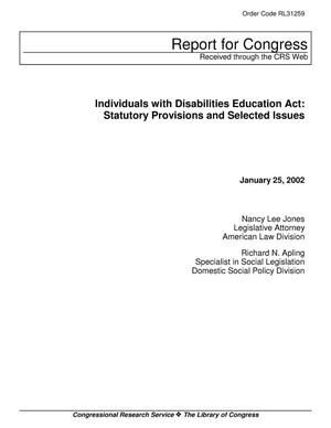 Individuals with Disabilities Education Act: Statutory Provisions and Selected Issues