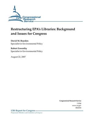 Restructuring EPA’s Libraries: Background and Issues for Congress