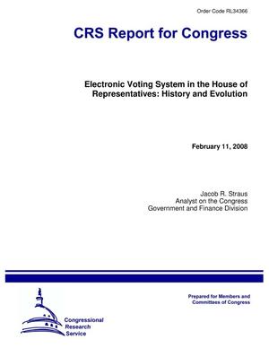 Electronic Voting System in the House of Representatives: History and Evolution
