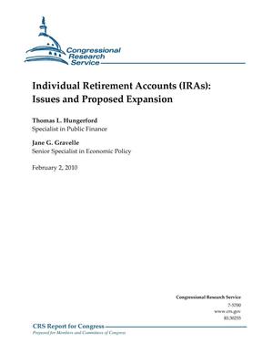 Individual Retirement Accounts (IRAs): Issues and Proposed Expansion