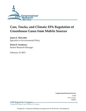 Cars, Trucks, and Climate: EPA Regulation of Greenhouse Gases from Mobile Sources