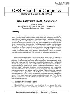 Forest Ecosystem Health: An Overview