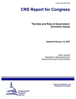 The Size and Role of Government: Economic Issues