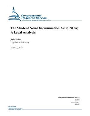 The Student Non-Discrimination Act (SNDA): A Legal Analysis