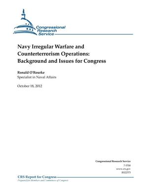 Navy Irregular Warfare and Counterterrorism Operations: Background and Issues for Congress