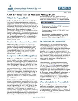CMS Proposed Rule on Medicaid Managed Care