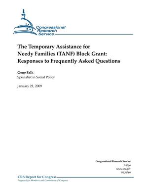 The Temporary Assistance for Needy Families (TANF) Block Grant: Responses to Frequently Asked Questions