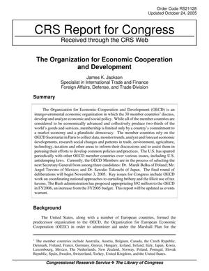 The Organization for Economic Cooperation and Development