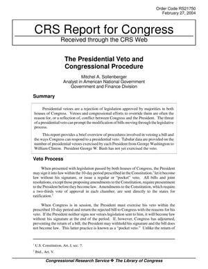 The Presidential Veto and Congressional Procedure