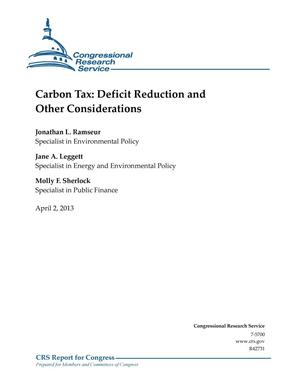 Carbon Tax: Deficit Reduction and Other Considerations