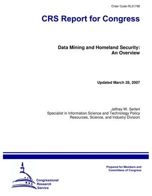 Data Mining and Homeland Security: An Overview