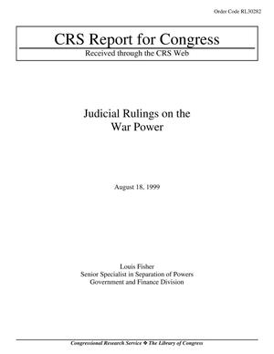 Judicial Rulings on the War Power