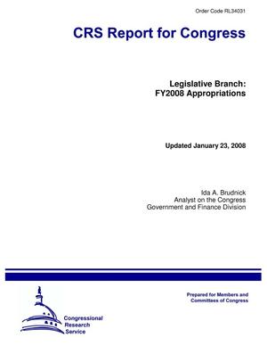 Legislative Branch: FY2008 Appropriations