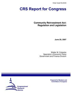 Community Reinvestment Act: Regulation and Legislation
