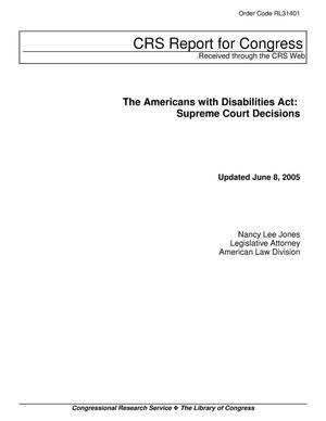 The Americans with Disabilities Act: Supreme Court Decisions