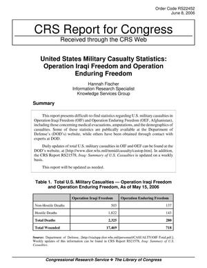 United States Military Casualty Statistics: Operation Iraqi Freedom and Operation Enduring Freedom
