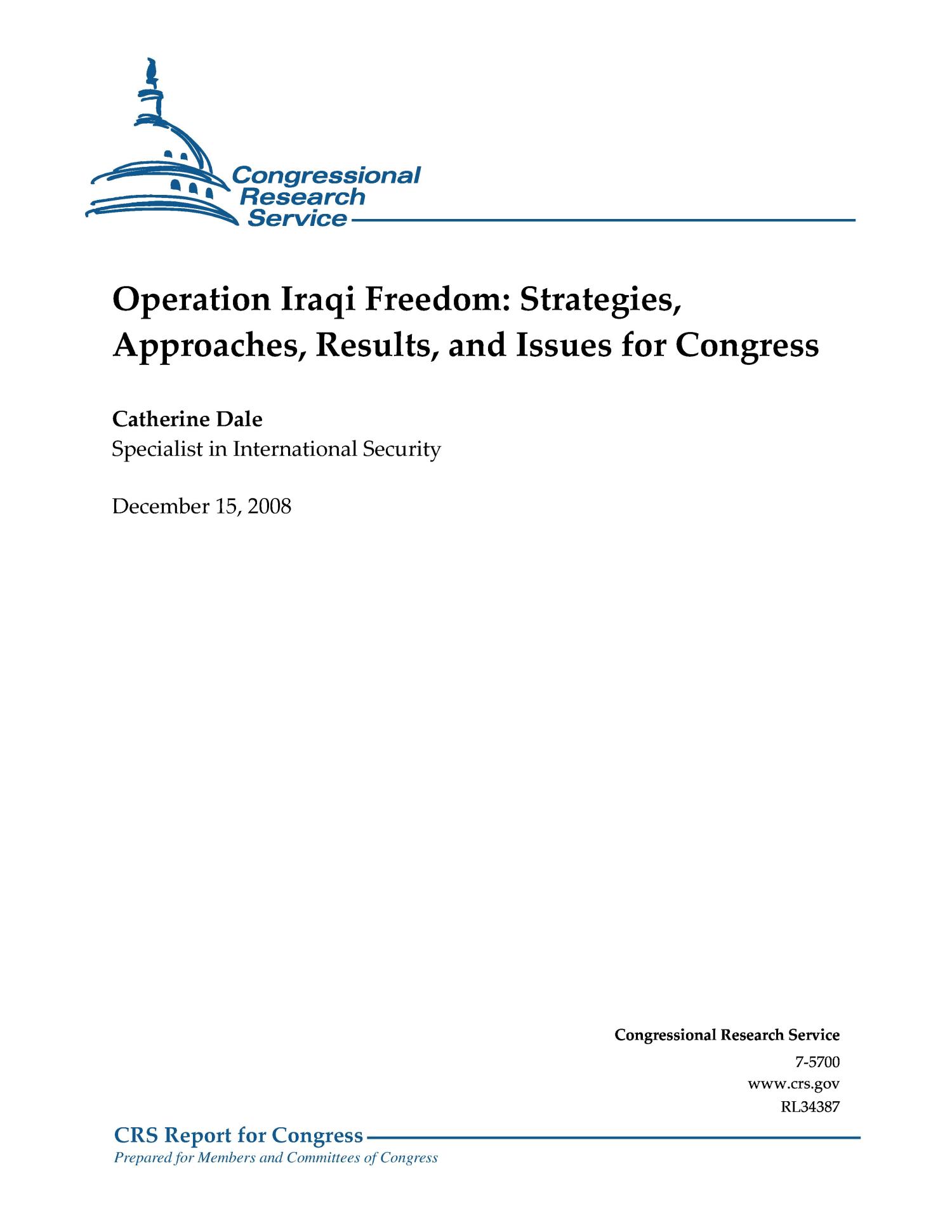 operation iraqi freedom research paper