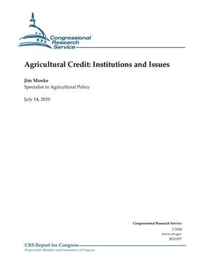Agricultural Credit: Institutions and Issues