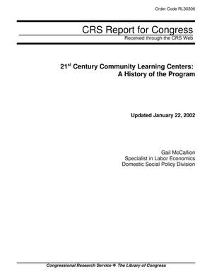 21st Century Community Learning Centers: A History of the Program