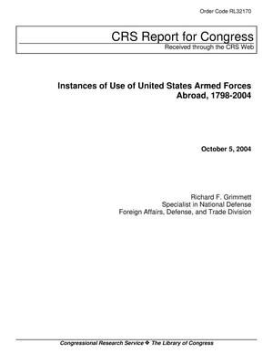 Instances of Use of United States Armed Forces Abroad, 1798-2004