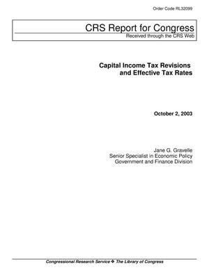 Capital Income Tax Revisions and Effective Tax Rates