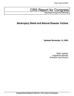 Bankruptcy Relief and Natural Disaster Victims