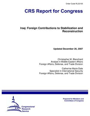 Iraq: Foreign Contributions to Stabilization and Reconstruction. December 2007