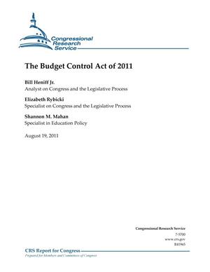 The Budget Control Act of 2011