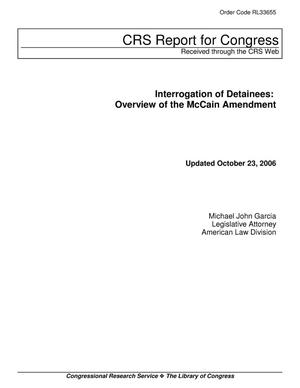 Interrogation of Detainees: Overview of the McCain Amendment