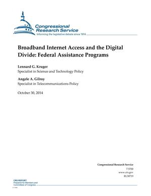 Broadband Internet Access and the Digital Divide: Federal Assistance Programs