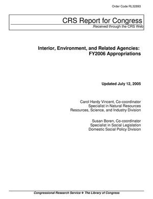 Interior, Environment, and Related Agencies: FY2006 Appropriations