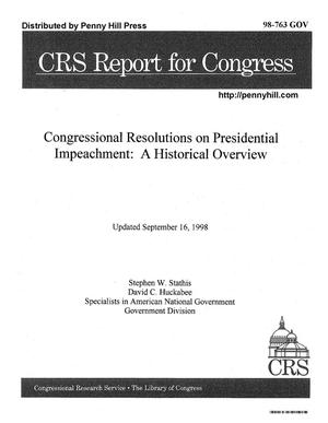 Congressional Resolutions on Presidential Impeachment: A Historical Overview