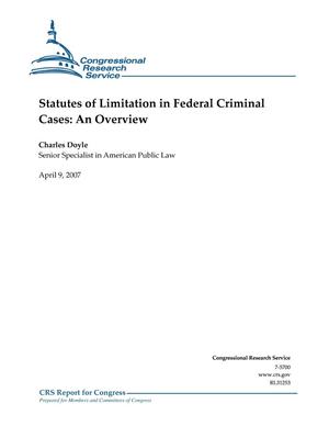 Statutes of Limitation in Federal Criminal Cases: An Overview