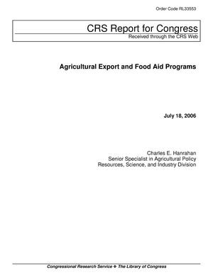 Primary view of object titled 'Agricultural Export and Food Aid Programs'.