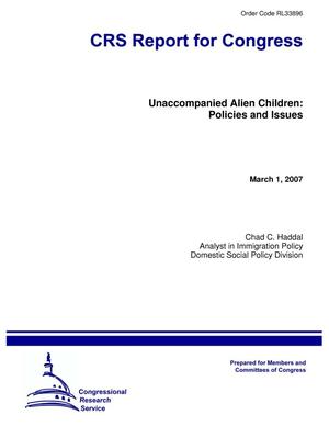 Unaccompanied Alien Children: Policies and Issues