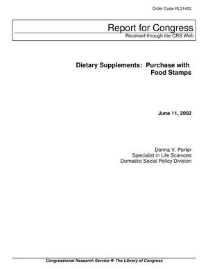 Dietary Supplements: Purchase with Food Stamps