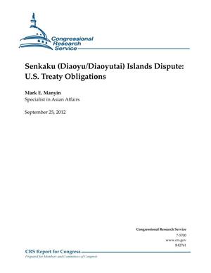 Senkaku (Diaoyu/Diaoyutai) Islands Dispute: U.S. Treaty Obligations