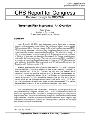 Terrorism Risk Insurance: An Overview
