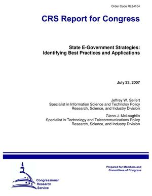 State E-Government Strategies: Identifying Best Practices and Applications