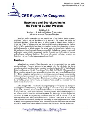 Baselines and Scorekeeping in the Federal Budget Process