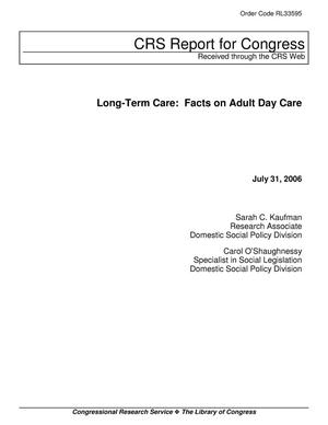 Long-Term Care: Facts on Adult Day Care