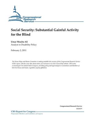 Social Security: Substantial Gainful Activity for the Blind