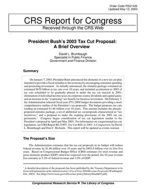 President Bush’s 2003 Tax Cut Proposal: A Brief Overview