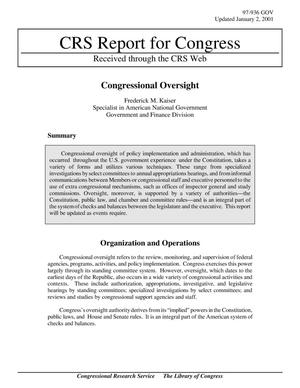 Congressional Oversight