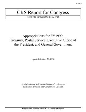 Primary view of object titled 'Appropriations for FY1999: Treasury, Postal Service, Executive Office of the President, and General Government'.