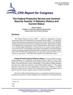 The Federal Protective Service and Contract Security Guards: A Statutory History and Current Status