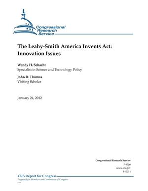 The Leahy-Smith America Invents Act: Innovation Issues