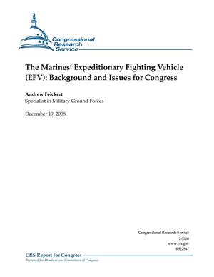 The Marines’ Expeditionary Fighting Vehicle (EFV): Background and Issues for Congress